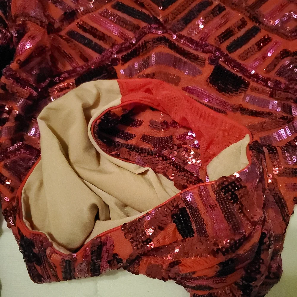 Dress The Population Leia Sequin Bodysuit Size Small - Picture 5 of 5